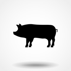 Pig icon. Pork icon. Pig vector illustration EPS 10