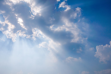 Clear sky with ray of sunlight