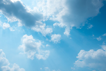 Clear and sunset sky  with cloud in summer