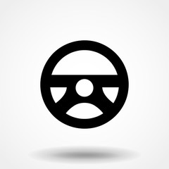 Car steering wheel icon