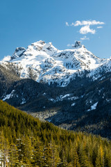 Fototapeta premium Sky pilot mountain and woods close up view from sea to sky gondola in squamish british columbia - canada