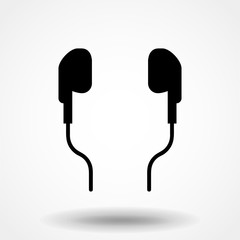 headphones icon on white background