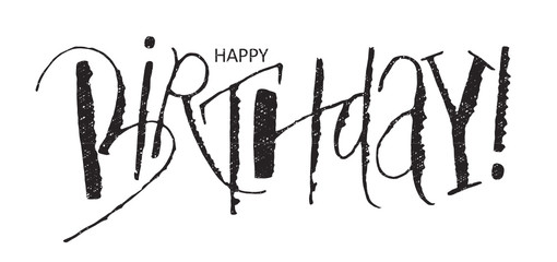 HAPPY BIRTHDAY ruling pen calligraphy