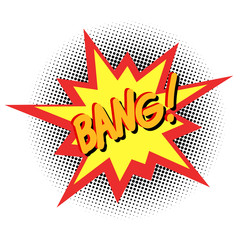 bang Comic cartoon pop art vector retro vintage