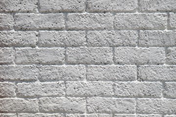Texture of white block wall.