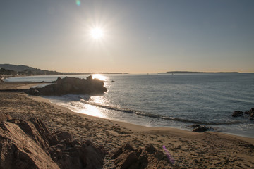 Lever de soleil sur les rochers de la Bocca
