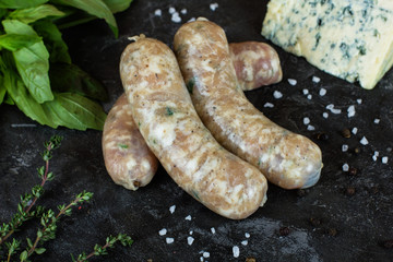 meat sausages with spices