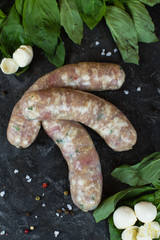 meat sausages with spices