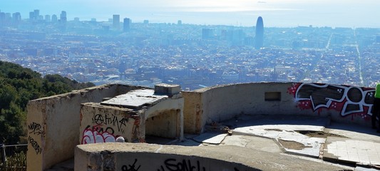 Bunkers In Barcelona, Spain