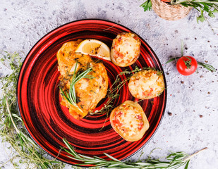 roasted potatoes with vegetables