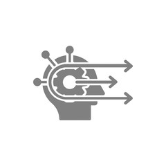 creative idea , business idea , light bulb, bulb, creative idea solution grey color  icon 