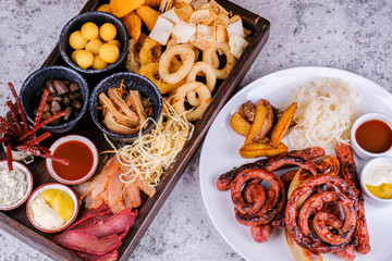 set of snacks 