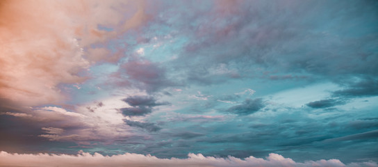 Exotic Deep Teal Blue Sunset Sky