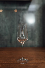 glass of white wine on table