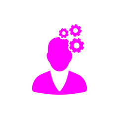 creative idea , business idea , light bulb, bulb, creative idea solution magenta color  icon 