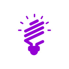 creative idea , business idea , light bulb, bulb, creative idea solution dark violet color  icon 