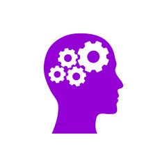 creative idea , business idea , light bulb, bulb, creative idea solution dark violet color  icon 