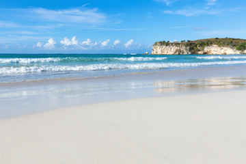 Wild caribbean beach of Atlantic ocean