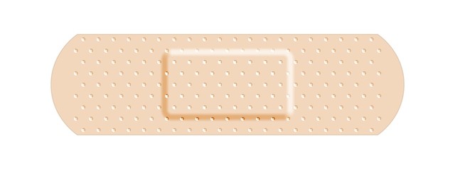 Beige adhesive bandage bandaid