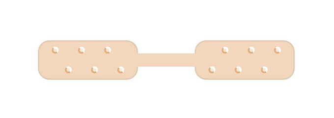 Beige adhesive bandage bandaid
