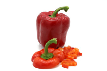 red pepper isolated on white background