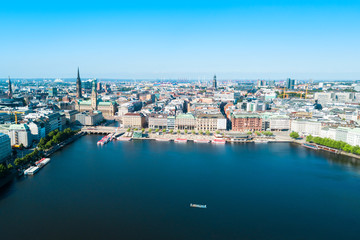 Fototapeta na wymiar Hamburg city centre view, Germany