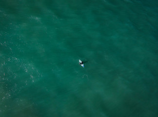 Aerial view from a surfer in a Surf Spot. Drone photo