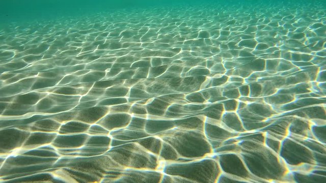 Underwater Sand Mediterranean Sea Natural Scene Stock Photo