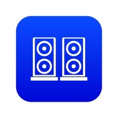 Music speakers icon digital blue for any design isolated on white vector illustration