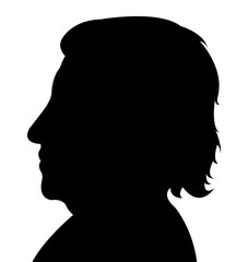 a woman head silhouette vector
