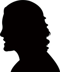 a woman head silhouette vector