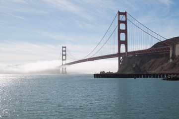 Dramatic Shimmering Golden Gate Bridge
