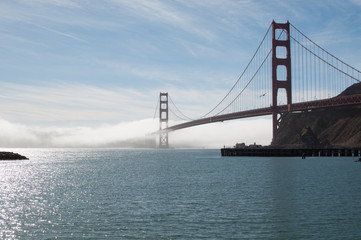 Dramatic Shimmering Golden Gate Bridge