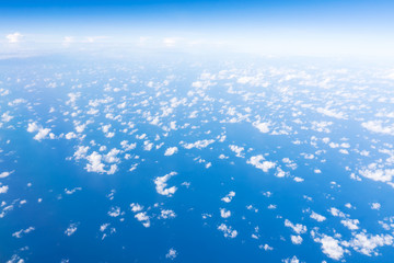 Naklejka na ściany i meble Skyscape with clouds aerial view