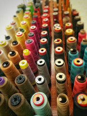 colorful spools of thread