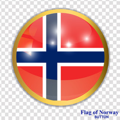 Banner with flag of Norway. Colorful illustration with flags for web design. Illustration with transparent background.