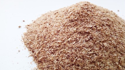 pile of cocoa powder isolated on white background