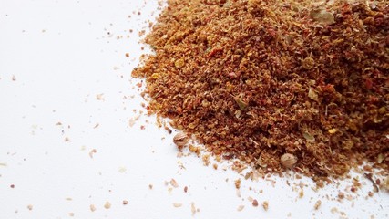 cocoa powder isolated on white background