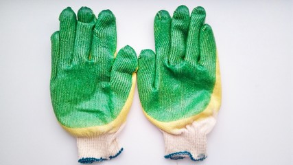 hand in rubber glove