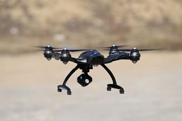 Fototapeta na wymiar drone suspended in the air