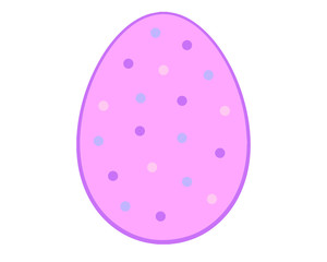 Pink egg with blue and pink circles