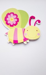 multicolored paper bee