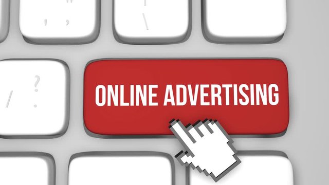 Online advertising keyboard key