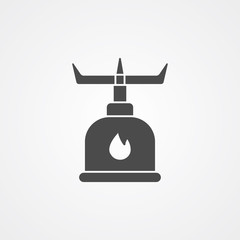 Camp stove vector icon sign symbol