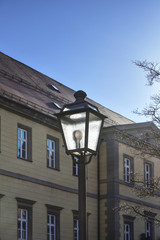 Fototapeta na wymiar lantern in backlit in Bayreuth