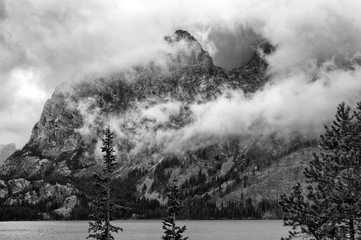 Cloud shrouded Tetons   Grand Teton NP   Wyoming © Tom