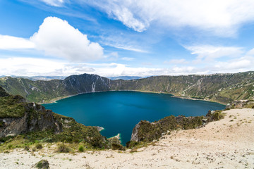 Naklejka na ściany i meble Lake Quilotoa - Ecuador