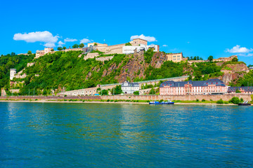 Fototapeta na wymiar Ehrenbreitstein Fortress in Koblenz, Germany