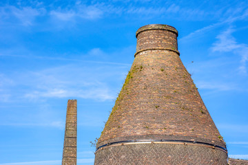 Remainings of historic industrial architecture of Stoke of Trent, Staffordshire, Uk