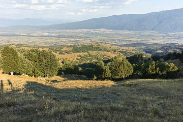 Fototapeta premium Sunset Landscape of Ograzhden Mountain, Blagoevgrad Region, Bulgaria